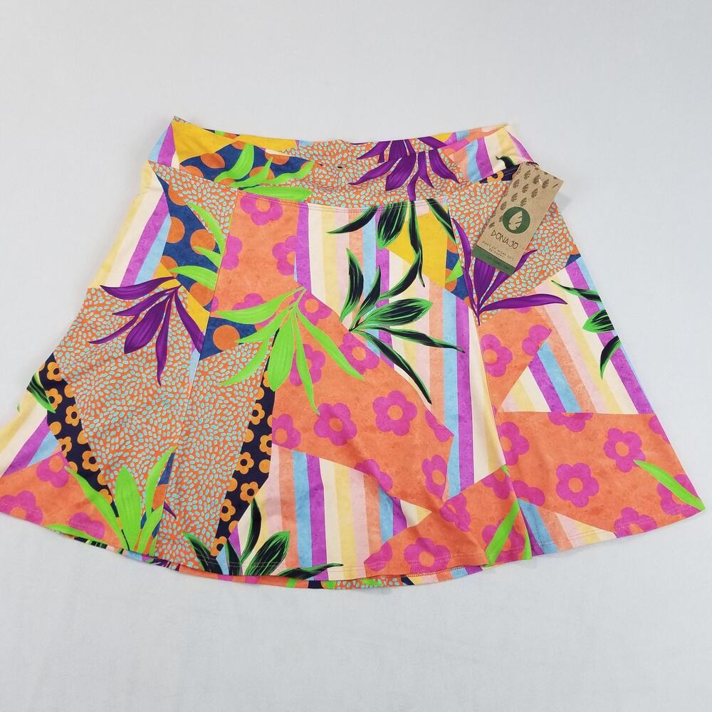 Dona Jo Ultimate Skort Womens XL Calathea Tropical Floral Tennis Pickleball NWT